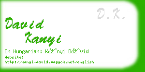 david kanyi business card